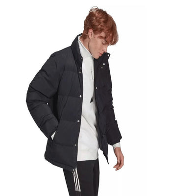 Adidas Men's Black Puff Jacket New Quilted Winter Coat, Warm Outerwear