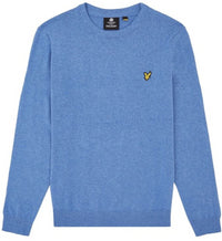 Lyle & Scott Sweat Jumper Mens Wool Merino Blue Smart Pullover Jumper