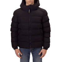 Superdry Hooded Sports Puffer Black Men's Warm Winter Jacket