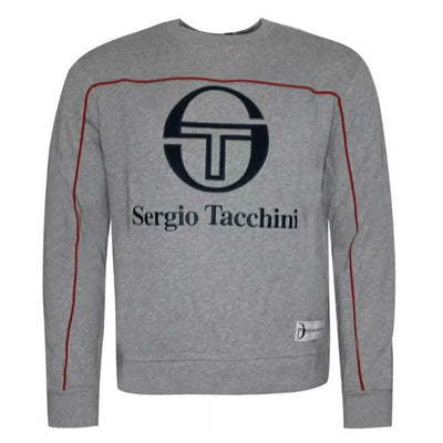 Sergio Tacchini Men's Ground Hoody Grey/Navy Athletic Hoodie Jacket