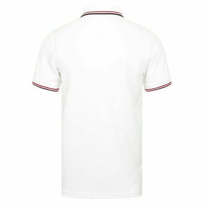 FRED PERRY  TWIN TIPPED POLO TOP WHI/NVY/RED