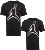 Nike Air Jordan T Shirt Gym Running Tee Mens Black T Shirt Short Sleeve