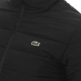 Lacoste Jacket Mens Water Resistant Black Jacket Full Sleeve Logo Jacket