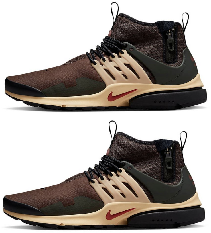 Nike Air Presto Trainers Mens Brown Lace Up Dark Brown Gym RunningTrainers
