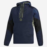 Adidas Mens Anorak Puffy Jacket Full Zip Puffer Jacket Sports Jacket Navy