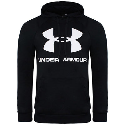 Under Armour Hoodie Mens Black Gym Pullover UA Rival Hoodie Sweat Top