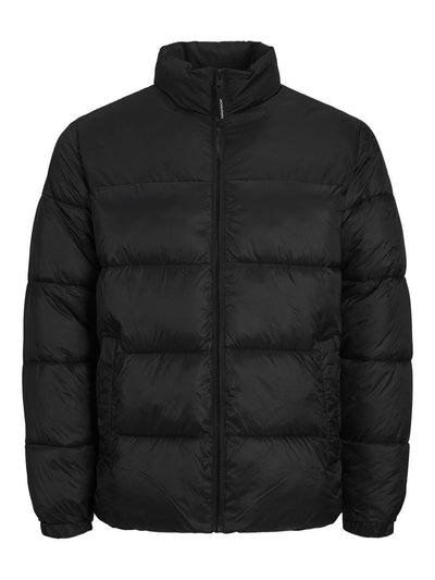 Jack & Jones Jacket Puffer Coat Mens Black Winter Coat Full Zip Jacket