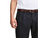 Jack & Jones Mens Leather Belt Pant Adjustable Brown Leather Belts Size 30-32