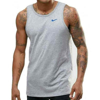 Nike Mens Tank Top Swoosh Atheltic Cut Mens Gym Tank Top Grey