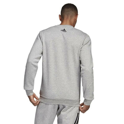 Adidas Mens Tracksuit Crew Sweat Top Sweatshirt Tango Cotton Fleece Tops Grey