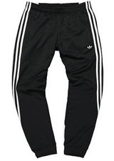 Adidas Mens Track Joggers Black 3 Stripe Wrap Track Pant Running