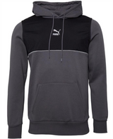 Puma Hoodie Mens CLSX Gym Running Pullover Hoody Grey Black Long