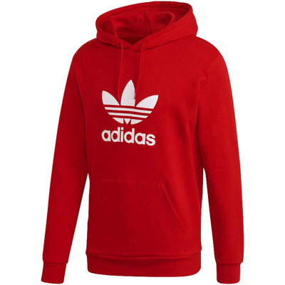 Adidas Mens Hoodie Sports Graphic Pullover Trefoil Hoodie Sweatshirt