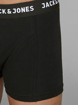 Jack Jones Mens Underwear 3 Pack Trunks Sports Underwear Black Trunks