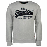 Superdry Crew Sweat Top Mens Crew Neck Sweater Pullover Grey
