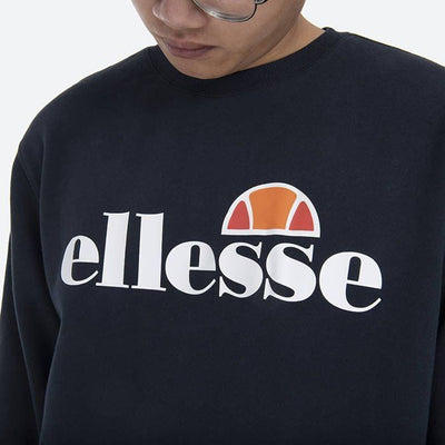 Ellesse Men's Succiso Sweatshirt Gym Jumper Crew Neck Sports Pullover Navy