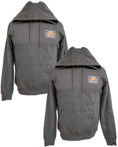 Ellesse Hoodie Mens Dark Grey Gym Hoodie Pullover Long Sleeve Hood