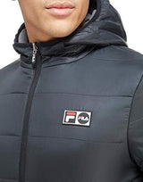 Fila Padded Jackets Mens Reversible Alpino Full Zip Jacket Coat Hoody Pockets
