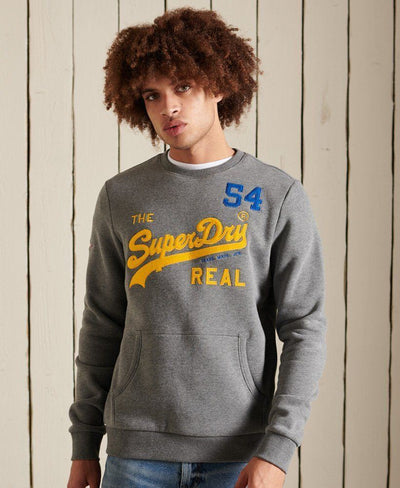 Superdry Mens Casual Jumper Long Sleeve Pullover Top Charcoal Marl