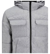 Jack & Jones Jacket Mens Hoodie Jacket Winter Windproof Jacket Light Grey
