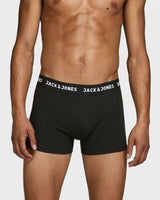 Jack Jones Mens Underwear 3 Pack Trunks Sports Underwear Black Trunks