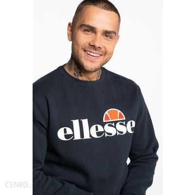 Ellesse Men's Succiso Sweatshirt Gym Jumper Crew Neck Sports Pullover Navy