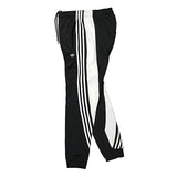Adidas Mens Track Joggers Black 3 Stripe Wrap Track Pant Running Bottoms