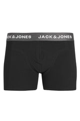 Jack Jones 3 Pack Trunks Mens Black Gym Underwear 3 Trunks