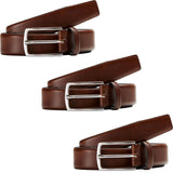 Jack & Jones Mens Leather Belt Pant Adjustable Brown Leather Belts Size 30-32
