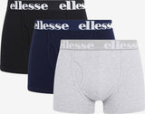 Ellesse Mens 3 Pack Underwear Hali Trunks Briefs Fitness Boxers Shorts Cotton