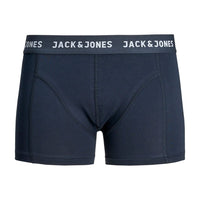Jack Jones Mens Underwear 3 Pack Trunks Sports Underwear Navy Trunks