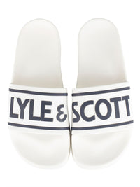 Lyle & Scott Sliders Slip On's Flip Flops Beach Sandals White Casual Sliders