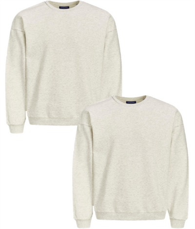 Jack Jones Sweat Top Mens Crew Neck Sweater Top Casual Pullover White