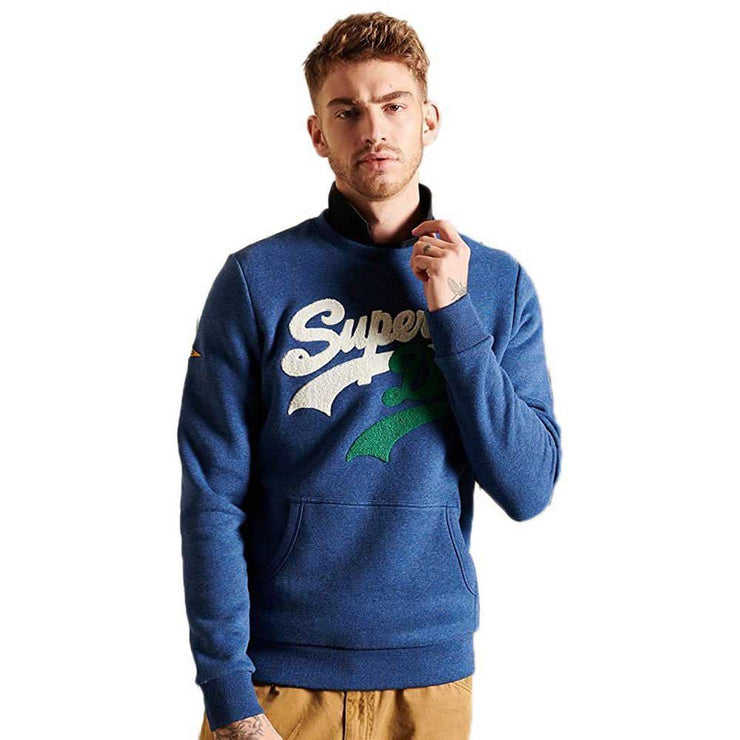 Superdry Mens Blue Long Sleeve Jumper Crew Neck Pullover Casual Top