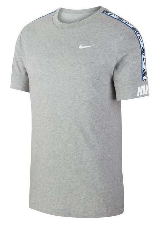 Nike Mens T Shirt Grey Short Sleeve Tee Gym Running T Shirt Repeat Tee